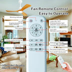 36 Inch Ceiling Fan with Light and Remote Control, 6 Speeds Reversible DC Motor,Ceiling Light 3 Wooden Blades Fan, Modern Ceiling Fans with Lights for Indoor Outdoor, Fans for Bedroom Patio Farmhouse