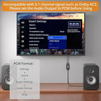 Neoteck Optical to RCA Cable DAC Converter with Built-in Audio Amplifier Chipset 192kHz SPDIF to RCA Digital to Analog Converter for HDTV Blue-ray PS4 etc.-Female Output