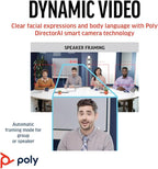 Poly Studio R30 4K Video Conferencing Bar (Plantronics) – Camera, Mic, & Speaker for Small Rooms – Automatic Camera Framing – Noise Reduction Technology – Works w/Teams, Google, Zoom –Amazon Exclusive