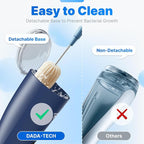 Water Flosser for Teeth, Cordless Oral Irrigator Portable Dental Cleaner Picks with 8 DIY Modes 7 Jets 300ml Tank Braces Flossers Rechargeable (Blue)