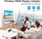 IShare iOS Wireless HDMI Display Adapter,Wireless hdmi Display Adapter,4k 1080p WiFi Streaming Movies Device Receiver Dongle for iPhone iPad,Supports high-Definition Video Synchronization. (3)