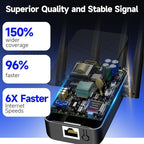 2026 WiFi Extender Signal Booster for Home, 15000sq.ft Wireless Internet Repeater, Long Range WiFi Booster and Signal Amplifier w/Ethernet Port, WiFi Router Extender Support 99% Devices, 1-Tap Setup