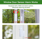 Door Window Alarm, 90dB Door Alarms Sensor for Kids Safety, Home Security, Door Window Burglar Alarm, Window Pool Alarms for Home, Apartments, Offices, Hotel Rooms (4pack)