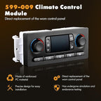 599-009 Climate Control Module A/C Heater Air Conditioning Panel Compatible with 2003-2007 Chevy Silverado GMC Sierra 1500 2500 3500 Suburban Avalanche Tahoe Yukon XL Hummer H2 Cadillac Escalade