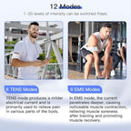 Wireless TENS & EMS Unit Back Pain Relief Massager - APP Controlled Bluetooth EMS Muscle Stimulator Machine for Back Shoulder Leg Neck Pain Relief