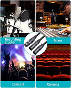 2 Pack XLR Y Splitter, 1.5FT XLR Female to Dual Male, Balanced Mic Audio Cables for Stereo Mic to L&R Audio