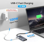 HODO Docking Station to Dual HDMI Monitors Adapter USB C to Dual HDMI Adapter 4K 60 Hz for Laptops Docking Station Dual Monitor with PD 3 USB Port Button Compatible for HP Elitebook Dell XPS 13 15 etc