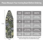 ZCFYGDX William Morris Prints Ironing Board Cover with Elastic Edge 3 Bottom Nylon Buckle Straps Breathable Resist Scorch Staining Suitable for Size-M Iron Board House Oil Paintings Art Decor
