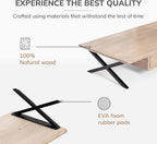 Anji Mountain Monitor Stand - Desktop Organizer & Laptop Riser, Ergonomic Monitor Riser, Space-Saving Monitor Stand for Desk, Durable Construction, Easy Assembly, Ideal for Home & Office,Biscotti