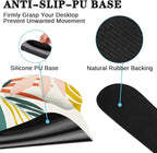 Britimes Bohemian Rainforest Keyboard Mouse Pad Set 4in1 Large Mousepad+Keyboard Wrist Rest+Mouse Wrist Rest+Coaster Set with Ergonomic Design for Home Office Computer 35.4x15.7 inches