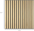 HOMCOM 4 Pack 3D Acoustic Panels, 24" x 24" Soundproof Wood Panels for Wall, Wood Slat Wall Paneling for Interior Ceiling, Office, Home Theater, Studio, Oak