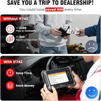 2026 BOSSCOMM IF742 OBD2 Scanner, ABS/SRS/Transmission/Check Engine Code Reader Scan Tool with 6 Resets, ABS Bleeding/Oil/EPB/SAS/Throttle/BMS, Scanner Diagnostic Tool for All Cars, Upgraded of IF740