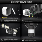 SANSI 55W 7000LM Motion Sensor Outdoor Security Lights, Super Bright 5000K Dusk to Dawn Flood Light, 320° Beam Angle, Best Outdoor Lights for Yard, IP65 Waterproof, ETL Listed, Black