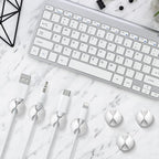 12 Pack Cable Clips, Znben Wire Organizer Holder Adhesive Cord Management Charger Wire Holder Clips for Desk, Home, Office, Car, Cubicle, Nightstand White