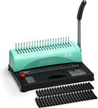 OFFNOVA Binding Machine, 21-Hole 450 Sheets Paper Comb Punch Binder Machine for Letter Size / A4 / A5 Paper, Easy to Punch Handle, Adjustable Margin