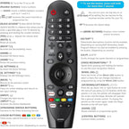Voice Magic Remote Replacement Control, Compatible with LG Smart TVs, AN-MR20GA MR19BA MR21 MR22 MR23 Series, Google Assistant, Alexa Integration (AKB7585501 Voice)