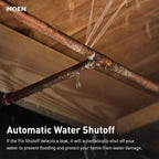 Moen Flo Smart Water Monitor and Automatic Shutoff Sensor, Wi-Fi Connected Water Leak Detector for 1-1/4-Inch Diameter Pipe, 900-002