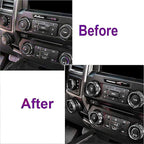 Knob Cover for F150 AC Climate Control Switch/Trailer/4WD/VOL/Tune Button Interior Center Console Trim Accessories Compatible with Ford F150 XLT 2016 2017 2018 2019 (Black 6 Pcs)