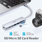 USB C Hub HDMI Adapter for MacBook Pro/Air, 7 in 1 USBC Dongle with HDMI, SD/TF Card Reader, USB C Data Port,100W PD, and 2 USB 3.0 Compatible for MacBook Pro/Air, Dell XPS, Lenovo Thinkpad.
