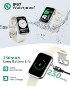 Smart Watch Fitness Tracker (Answer/Make Call), 24/7 Heart Rate Spo2 Blood Pressure Monitor Sleep Tracker, 114 Sports Modes Pedometer Calorie Step Tracker, Waterproof Activity Tracker for Men Women