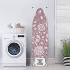 ZCFYGDX Ironing Board Cover,Scorch-Resistant Standard Nose Pocket, Elastic Edges,Iron Decor Covers St&ard Size-2XL,Nylon Buckle Straps Hook & Loop Fastener Strap,Home Decor Pink Floral Print