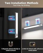 EZVALO Under Cabinet Lighting with Charging Station, Rechargeable Motion Sensor Light Indoor, Dimmable Closet Lights Wireless, 5700K, Motion Activated Under Counter Lights for Kitchen,Pantry(3 Pcs)