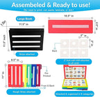 Visual Communication Book,162 ASD Photo Picture Cards: Autism Language Vocabulary, Speech Articulation Therapy, ADHD & Aprexia Learning (English Plastic Cartoon Picture Book, Large)