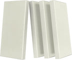 UMIACOUSTICS 4 PCS Acoustic Panels with Hanging Brackets, 2” Thick Fiberglass Sound Proof Panels Removable for Studios, Office, Home Theater Wall- Off White