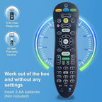 Universal TV Remote Control Replacement S30-S1B, Easy Setup Universal Remote for for AT&T and TV, Wide Compatibility Remote Control for Home Entertainment Devices