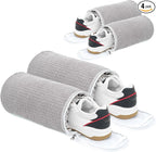 4Pcs Reusable Laundry Shoe Bag for Washer and Dryer, 2024 New Shoe Cleaning Bag, 360Cleaning for Sneaker and Gym Shoes (Grey)