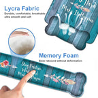 Keyboard Wrist Rest and Mouse Pad Wrist Support Set, Inspirational Quote Stay Positive Work Hard and Make It Happen Non-Slip Rubber PU Base for Home Office Working Studying Easy Typing & Pain Relief