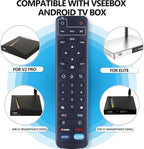 ZWP V2 Pro Replacement Voice Remote Control fit for vSeeBox V1 Pro / V2 Pro/Elite/ V1 Max, for OctaStream Elite Max Android TV Box Elite-3
