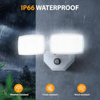 Onforu 32w 3200LM Dusk to Dawn Outdoor Lighting,6500K Dual-Head Flood Light Outdoor with Photocell,IP66 Waterproof Security Lights,2Pack Exterior Daylight off and Night On White Light for Patio Garden