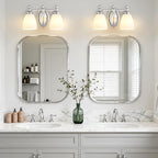 EJIAXIN Bathroom Vanity Lights Over Mirror, 2 Light Bath Vanity Light Modern Chrome Bathroom Lighting Vanity Light Vintage Style for Living Room Cabinet Bedroom Restroom