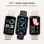 TIFOZEN Fitness Tracker for Women Men, Smart Watch Band with 24/7 Heart Rate Blood Oxygen Sleep Monitor, Calories Step Tracker Pedometer 3ATM Waterproof Activity Tracker for Android iOS, Black