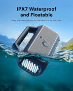 Soundcore Boom 2 by Anker, Outdoor Speaker, 80W, Subwoofer, BassUp 2.0, 24H Playtime, IPX7 Waterproof, Floatable, RGB Lights, USB-C, Custom EQ, Bluetooth 5.3, Portable for Camping and Beach - Blue