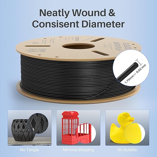 ELEGOO Rapid PLA Plus Filament 1.75mm Brown 1KG, PLA+ 3D Printer Filament for 600 mm/s High Speed Printing, Dimensional Accuracy +/- 0.02 mm, 1kg Cardboard Spool(2.2lbs)