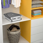 AKOZLIN Retractable Pull Out Ironing Board Closet Sliding Out Swivel Iron Board Mounted in Drawer with Heat Resistant Ironing Cover, Board Size: 31.88"*13", Gray