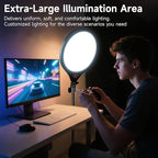 Ring Light with Stand and Phone Holder, 14" Professional Full-Screen Large Ring Light with 63'' Stand, Selfie Ringlight for Video Recording, Live Streaming, Makeup, Barber, YouTube, TikTok