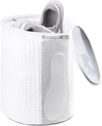 Teletrogy Large Shoe Bag for Washing Machine, Two-Zone Design, 2 Mesh Pockets, One-Step Wash for Complete Cleaning, Durable Invisible Zipper Sneaker Laundry Bag Home Dorm Essentials 9.45" x 13.8"