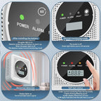 3 Packs,2-in-1,Smoke Carbon Monoxide Detector,Carbon Monoxide Detector,Smoke Alarm,CO Alarm, 85 db Sound,Battery Powered CO Alarm with LEDs,LCD Digital Screen,Test Button,3 Packs