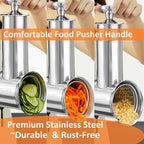 FavorKit Large Stainless Steel Slicer Shredder Attachment for KitchenAid Mixers, Dishwasher Safe Salad Maker, Cheese Grater Accessories with 3 Blades & 1 Knob Thumb Screw