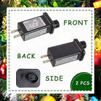 SIGANDG 30V 6W LED Transformer Replacement Class 2 Power LED Controller with 8 Modes Supply for Christmas String Light Inflatable Decorations IP44 Waterproof Low Voltage Transformer(2 Pcs)