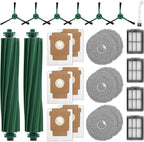 Zornaveli 25 Pcs Accessories Kit for iRobot Roomba Plus 405 Combo/505 Combo Robot Vacuum Cleaner: 2 Main Brushes, 6 Dust Bags, 6 Mop Pads, 4 Filters, Side Brushes and 1 Cleaning Tool
