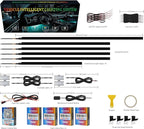 New Version Dreamcolor Acrylic Car Interior Lights 10 in 1 RGB LED Strip Lights APP Control Zoned Control System 252 Color Modes DIY Fiber Optic Ambient Lighting Kits Music Car Neon Lights