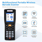 JRHC Wireless Barcode Scanner, Portable Inventory Scanner 1D 2D&PDF417 Data Collector Data Terminal Inventory Device with 2.4GHz Wireless & USB Wired Connection Bar QR Code Scanners