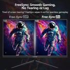 Z-Edge 24 inch 240Hz 165Hz Gaming Monitor, FHD 1080p, MPRT 1ms, IPS Monitor Gaming, 350nits, 16.7M Colors, 99% sRGB, UG24PJ Frameless Bezel, DP x1, HDMI x1(Black)