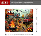 Halloween Pumpkin Lanterns Square Mouse pad, Texture, Waterproof, Anti Slip Rubber Base, Computer Mouse pad, Laptop Mouse pad
