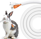 UOMTFAI Dog and Cat Cord Protector 10ft - 3/8inch, Flexible Cable Sleeve for Easy Cord Management, Protects Cables from Pets Chewing, Ideal for USB, Power, Audio and Video Cords - White
