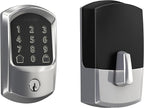 SCHLAGE BE489WB GRW 625 Encode WiFi Deadbolt Smart Lock, Keyless Entry Touchscreen Door Lock with Greenwich Trim, Bright Chrome
